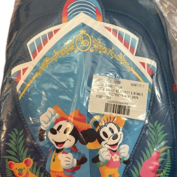 Disney Cruise Line Loungefly Backpack Australia Mickey Minnie - NWT - Picture 4 of 6